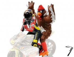 Divers GP 250 Barcelone - Figurine Valentino Rossi (avec Poulet)  1/12