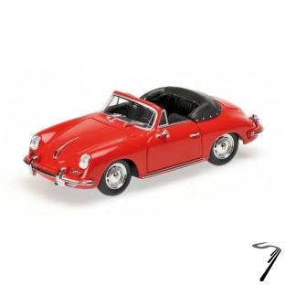 Porsche 356 B Cabriolet Rouge  B Rouge 1/43