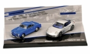 Porsche Set 2 x 911 Turbo argent & VW Karmann Ghia - 20 ans Turbo argent & VW Karmann Ghia - 20 ans 1/43