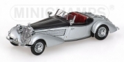Horch . 855 sp&eacute;cial roadster argent/noir 1/43