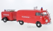 Volkswagen . Pompier avec remorque 1/24
