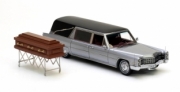 Cadillac . S&S corbillard argent/noire 1/43