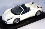 Ferrari 458 spider white Spider white 1/18