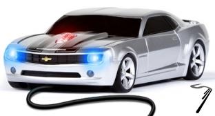 Chevrolet Camaro grise bandes noires - souris avec fil grise bandes noires - souris avec fil autre