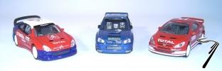 Citroen Set de 3 voitures Citroen Xsara #4, Subaru Impreza #7, Peugeot 307 #6  1/87