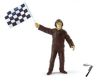 Divers Directeur de course moderne avec drapeau  1/43