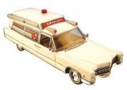 Cadillac . S&S High Top ambulance blanc 1/18