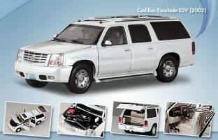 Cadillac escalade ESV blanc ou noir ESV Blanc ou Noir 1/18