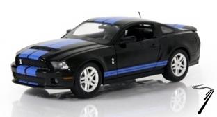 Shelby Mustang GT500 Noire bandes bleu GT500 noire bandes bleus 1/18