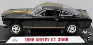 Shelby . GT350 Hertz noire avec bandes or 1/18