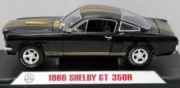 Shelby . GT350 Hertz noire avec bandes or 1/18