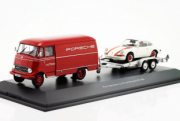 Mercedes L319 w avec remorque et Porsche 911RS  avec remorque et Porsche 911RS 1/43