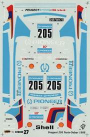 Peugeot 205 "Pioneer" Paris Dakar  1/24