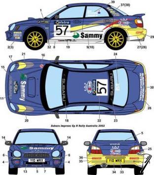Subaru Impreza WRX #57 Rallye Australie  1/24