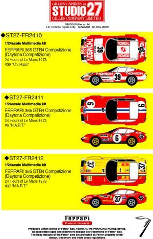 Ferrari 365 GTB4 Daytona #39 24H Le Mans  1/24