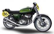 Kawasaki 750 H2 Racing N&deg;36 verte  1/18