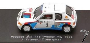 Peugeot 205 T16 1er Monte Carlo  1/87