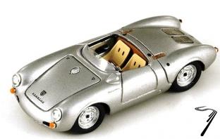 Porsche Convertible 550 silver Silver 1/87