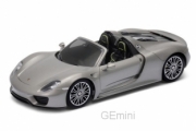 Porsche 918 cabriolet argent convertible silver 1/18