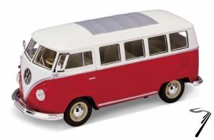 Volkswagen . bus rouge/blanc 1/24