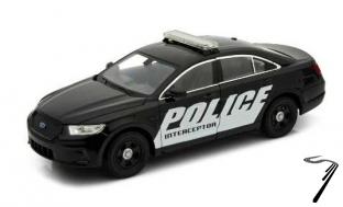Ford . Interceptor Police noire 1/24