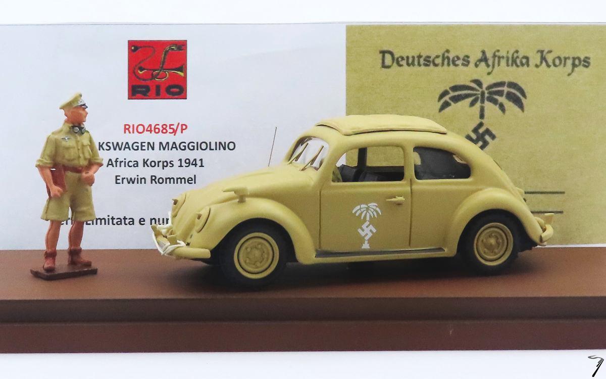 Volkswagen . Africa Korps avec Figurine Rommel - Edition limite  100 pices 1/43