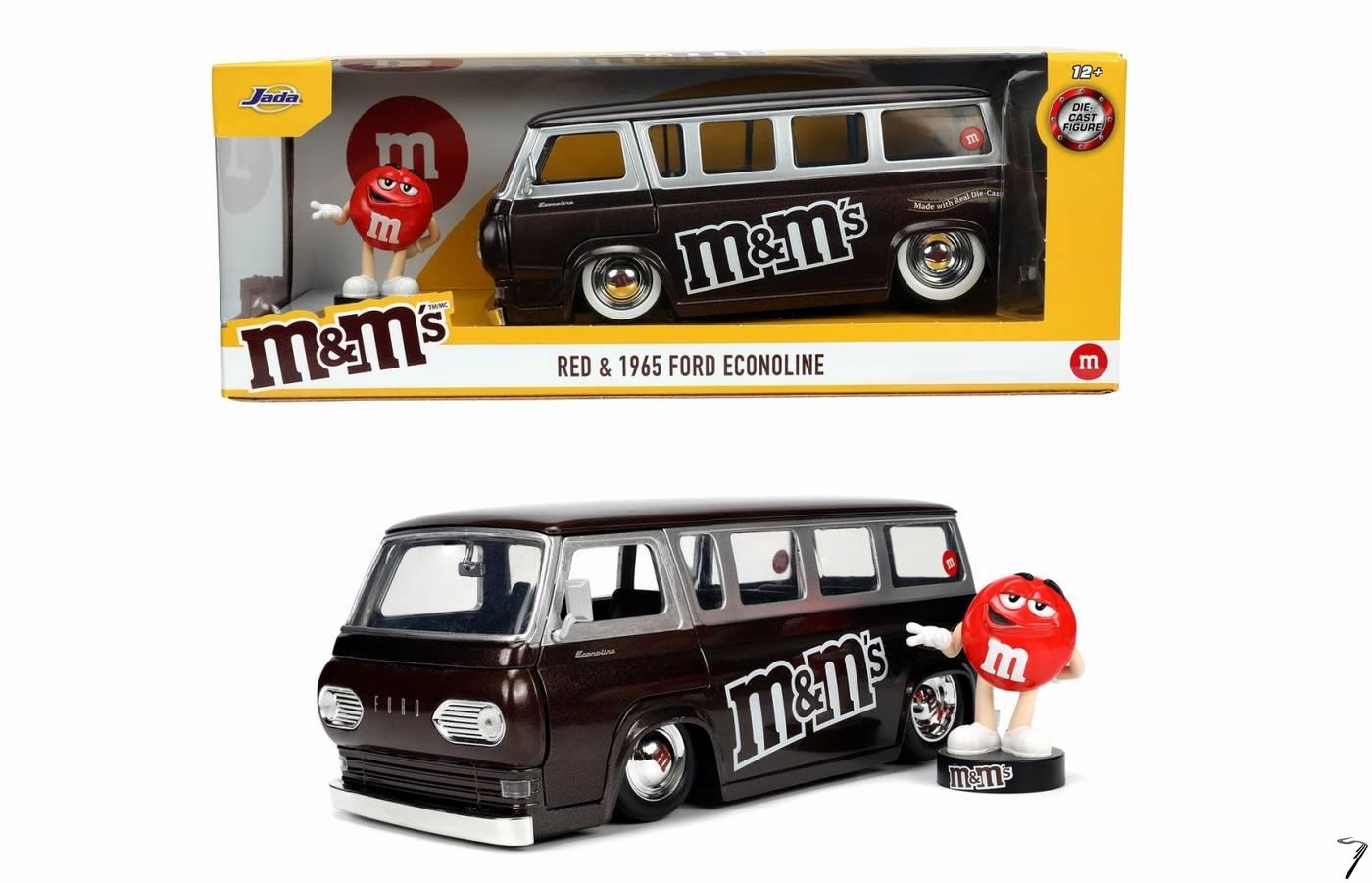 Ford . Ecoline M&M's avec figurine 1/24