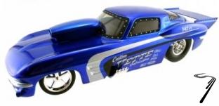 Chevrolet Corvette stingray funny car couleurs variables   1/24