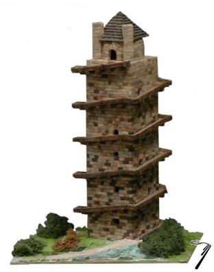 Divers . Tour d'Hercules (A Coruna - Espagne) - Ech 1/125 - 2800 pcs - 25 x 20 x 37 cm - Dif 6,5/10 autre