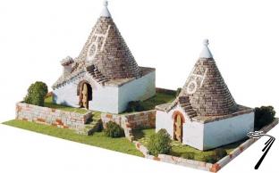 Divers . Trulli (Alberobello - Italie) - Ech 1/80 - 2800 pcs - 41 x 29 x 20 cm - Dif 7,5/10 autre
