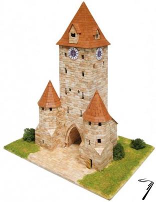 Divers . Tour Ostentor (Regensburg - Allemagne) - Ech 1/110 - 3300 pcs - 26 x 21 x 34,5 cm - Dif 6,5/10 autre