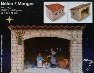 Divers . Cr�che - 22 x 13 x 15 cm - 600 pi�ces - 6 Figurines autre