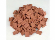 Divers . Tuile Romaine rouge 15 x 11 x 4 mm - 150 pi&egrave;ces 1/20