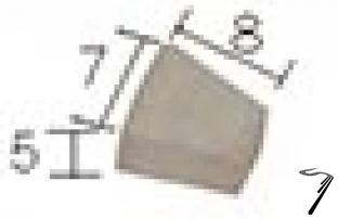 Divers . Segment d'arcade moyen 8 x 7 x 5 mm - 50 pi�ces autre