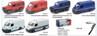 Divers . Pack de 12 vhicules (Van, 4x4) pompier, gendarmerie, ambulance, police 1/43