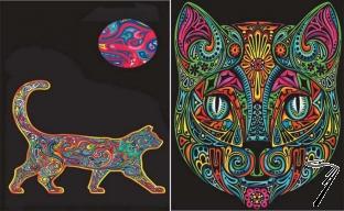 Divers . Chat - Pochette A4 - 12 feutres inclus - 36 x 26 x 1,8 cm - � colorier autre