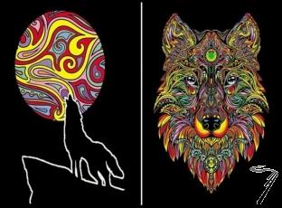 Divers . Loup - Pochette A4 - 12 feutres inclus - 36 x 26 x 1,8 cm - � colorier autre