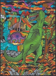 Divers . Tyrannosaure Rex - 12 feutres inclus - 47 x 35 cm - &agrave; colorier autre