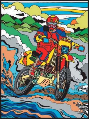 Divers . Motocross - crayons inclus - 28 x 37 - � colorier autre