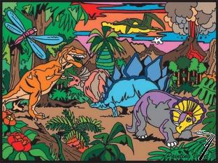 Divers . Dinosaures - 12 feutres inclus - 28 x 37 cm - � colorier autre