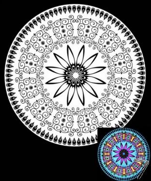 Divers . Mandala Tranquilit� - 12 feutres inclus - 32 x 32 cm - � colorier autre