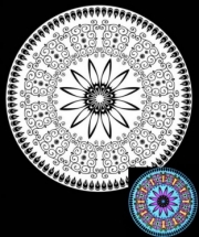 Divers . Mandala Tranquilit&eacute; - 12 feutres inclus - 32 x 32 cm - &agrave; colorier autre