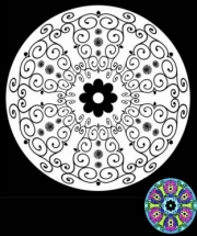 Divers . Mandala Blues- 12 feutres inclus - 32 x 32 cm - &agrave; colorier autre