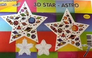 Divers . Etoile th�me Astral � assembler et � colorier  - 12 feutres inclus - 52 x 52 cm  autre