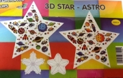 Divers . Etoile th&egrave;me Astral &agrave; assembler et &agrave; colorier  - 12 feutres inclus - 52 x 52 cm  autre