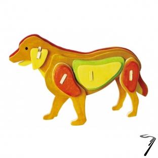 Divers . Chien - kit en bois � peindre - 4 pots de peinture et un pinceau inclus - 13x3x9 cm - � partir de 6 ans  autre