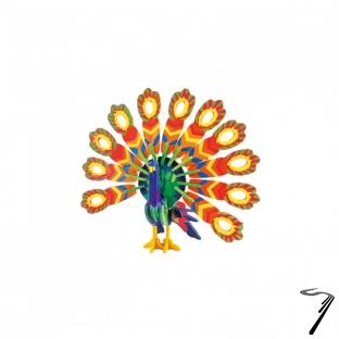 Divers . Paon - kit en bois � peindre - 4 pots de peinture et un pinceau inclus - 10x20.5x17.5 cm - � partir de 6 ans  autre