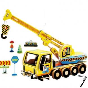 Divers . camion grue - kit en bois - 74 pi�ces � assembler - 22x9x13 cm - � partir de 6 ans  autre