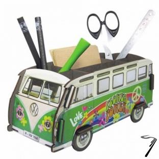 Volkswagen . vert hippie Pot  crayons kit en bois co certifi - 11 x 22 x 10 cm autre