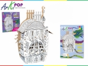 Divers . La maison du soleil en kit carton &agrave; colorier et &agrave; monter sans colle - 39 pi&egrave;ces - 28 x 18 x 42 cm autre